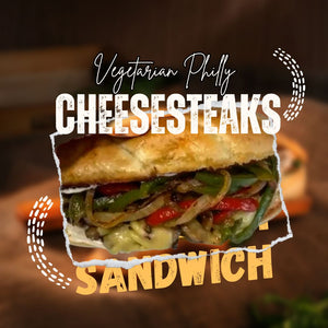 Chef Gone Mad’s Vegan Philly Cheese Steak featuring plant-based cheese, sautéed vegetables, and bold seasonings for a delicious, vegan twist on a classic favorite.